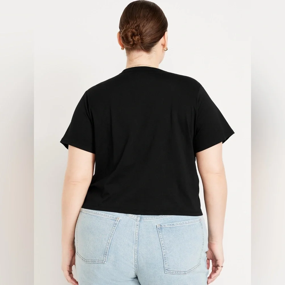 🆕 RESERVED EB Old Navy Women's EveryWear Crop Cropped Short Sleeve T-Shirt 2X - Picture 2 of 15